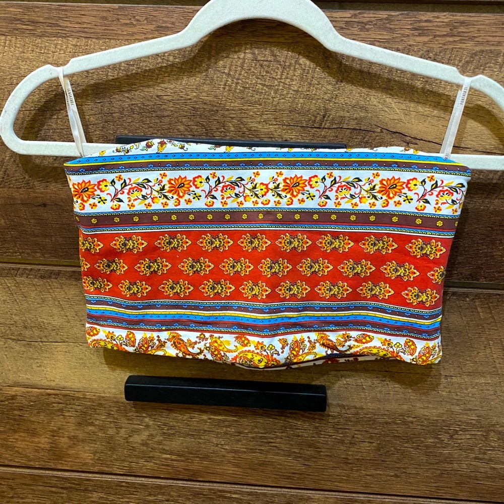 Printed Bandeau Top